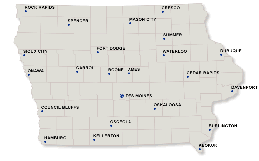 iowa Map