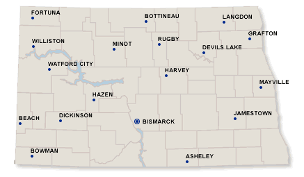 North Dakota Map