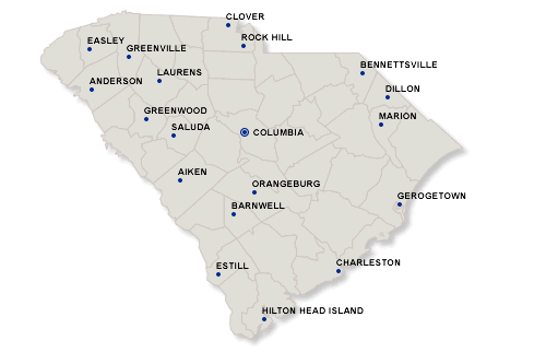south carolina Map